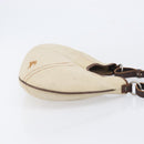 BURBERRY Blue Label Shoulder Bag Canvas Ivory Silver Auth 207885A-3