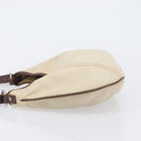 BURBERRY Blue Label Shoulder Bag Canvas Ivory Silver Auth 207885A-4