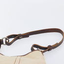 BURBERRY Blue Label Shoulder Bag Canvas Ivory Silver Auth 207885A-14
