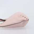 Valentino Rock Studs Hand Bag Leather Pink Gold Auth 207886V-5