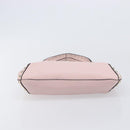 Valentino Rock Studs Hand Bag Leather Pink Gold Auth 207886V-9