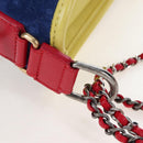 CHANEL Matelasse Chain Shoulder Bag Suede Multicolor Gold CC Auth 207887M-10