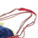 CHANEL Matelasse Chain Shoulder Bag Suede Multicolor Gold CC Auth 207887M-15