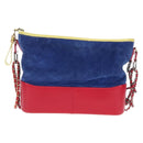 CHANEL Matelasse Chain Shoulder Bag Suede Multicolor Gold CC Auth 207887M-2