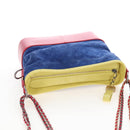 CHANEL Matelasse Chain Shoulder Bag Suede Multicolor Gold CC Auth 207887M-6