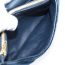 Balenciaga BB Round Chain Shoulder Bag Velor Navy Gold Auth 207889M-24