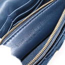 Balenciaga BB Round Chain Shoulder Bag Velor Navy Gold Auth 207889M-11