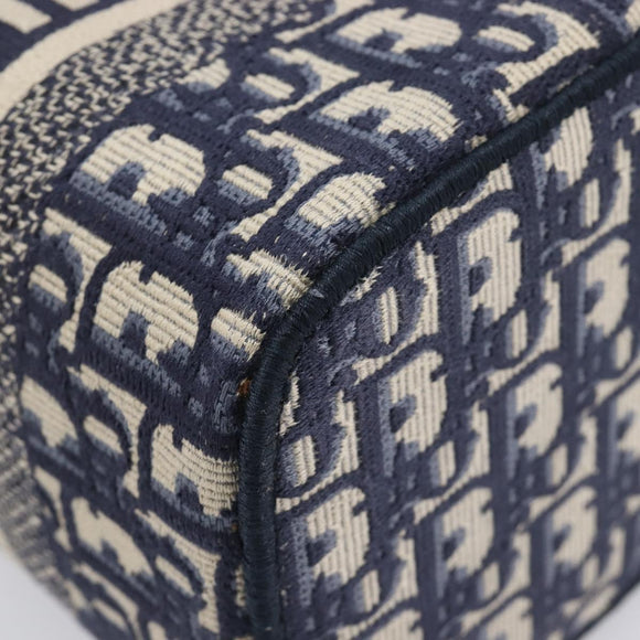 Christian Dior Trotter Canvas Oblique Vanity Cosmetic Pouch Navy Auth 207891V