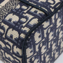 Christian Dior Trotter Canvas Oblique Vanity Cosmetic Pouch Navy Auth 207891V-16
