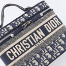 Christian Dior Trotter Canvas Oblique Vanity Cosmetic Pouch Navy Auth 207891V-17