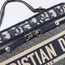 Christian Dior Trotter Canvas Oblique Vanity Cosmetic Pouch Navy Auth 207891V-18