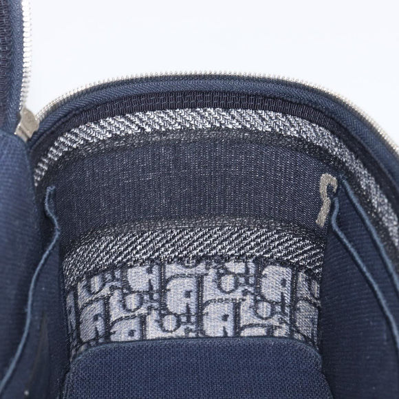Christian Dior Trotter Canvas Oblique Vanity Cosmetic Pouch Navy Auth 207891V