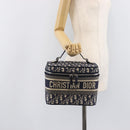 Christian Dior Trotter Canvas Oblique Vanity Cosmetic Pouch Navy Auth 207891V-28