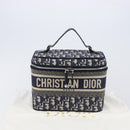 Christian Dior Trotter Canvas Oblique Vanity Cosmetic Pouch Navy Auth 207891V-12