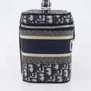 Christian Dior Trotter Canvas Oblique Vanity Cosmetic Pouch Navy Auth 207891V-4