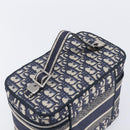 Christian Dior Trotter Canvas Oblique Vanity Cosmetic Pouch Navy Auth 207891V-6