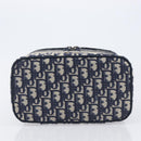 Christian Dior Trotter Canvas Oblique Vanity Cosmetic Pouch Navy Auth 207891V-5