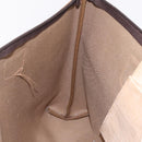 GUCCI GG Plus Supreme Web Sherry Line Tote Bag PVC Beige Gold Auth 207895-21