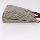 GUCCI GG Plus Supreme Web Sherry Line Tote Bag PVC Beige Gold Auth 207895-4