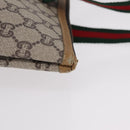 GUCCI GG Plus Supreme Web Sherry Line Tote Bag PVC Beige Gold Auth 207895-5