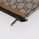 GUCCI GG Plus Supreme Web Sherry Line Tote Bag PVC Beige Gold Auth 207895-8