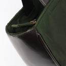 PRADA Hand Bag Nylon Green Auth 207896-16