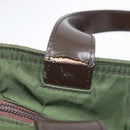 PRADA Hand Bag Nylon Green Auth 207896-23
