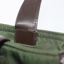 PRADA Hand Bag Nylon Green Auth 207896-19