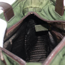 PRADA Hand Bag Nylon Green Auth 207896-23