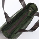 PRADA Hand Bag Nylon Green Auth 207896-7