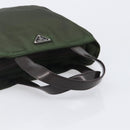 PRADA Hand Bag Nylon Green Auth 207896-8