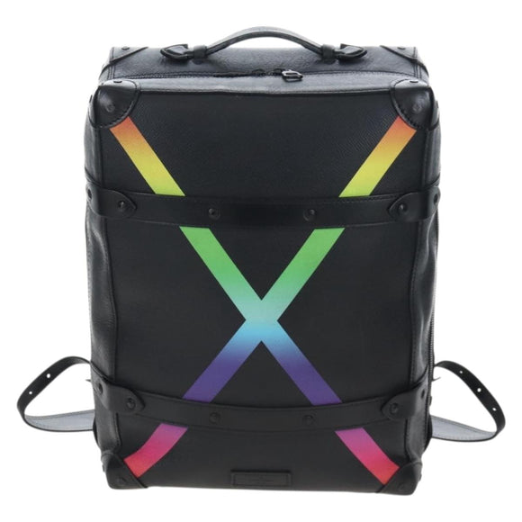 LOUIS VUITTON Taiga Rainbow Mini Soft Trunk Bag Black M30351 LV Auth 207898M