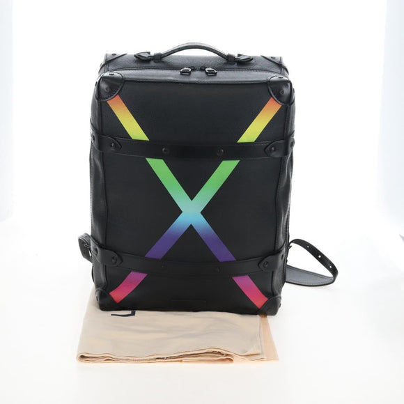 LOUIS VUITTON Taiga Rainbow Mini Soft Trunk Bag Black M30351 LV Auth 207898M