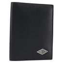 Cartier Card Case Leather Black Silver Auth 207899V-1
