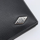 Cartier Card Case Leather Black Silver Auth 207899V-12