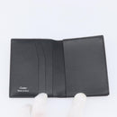 Cartier Card Case Leather Black Silver Auth 207899V-13