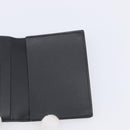 Cartier Card Case Leather Black Silver Auth 207899V-14