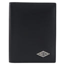 Cartier Card Case Leather Black Silver Auth 207899V-2