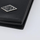 Cartier Card Case Leather Black Silver Auth 207899V-8
