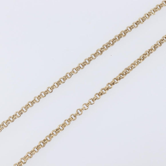 Christian Dior Necklace Metal Gold Tone Auth 207902