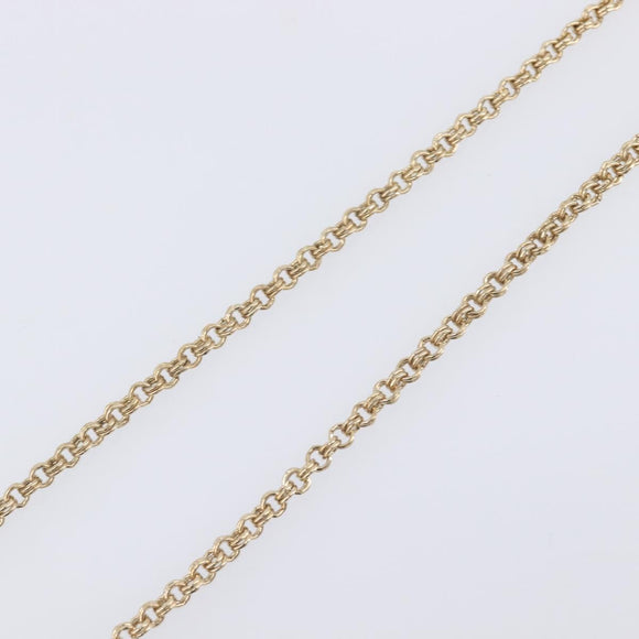Christian Dior Necklace Metal Gold Tone Auth 207902