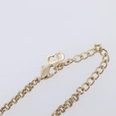 Christian Dior Necklace Metal Gold Tone Auth 207902-7