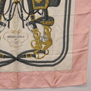 HERMES Carre 90 Scarf Silk Pink White ""Brides de Gala"" Auth 207903-10