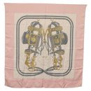 HERMES Carre 90 Scarf Silk Pink White ""Brides de Gala"" Auth 207903-13