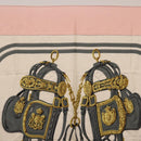 HERMES Carre 90 Scarf Silk Pink White ""Brides de Gala"" Auth 207903-3