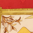 HERMES Carre 90 Scarf Silk Red White ""Herbier de Gavarnie"" Auth 207904-11