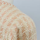 CHANEL Collarless Jacket tweed 40 Ivory Gold CC Auth 207912M-10