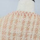 CHANEL Collarless Jacket tweed 40 Ivory Gold CC Auth 207912M-11
