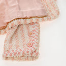 CHANEL Collarless Jacket tweed 40 Ivory Gold CC Auth 207912M-18