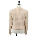 CHANEL Collarless Jacket tweed 40 Ivory Gold CC Auth 207912M-2